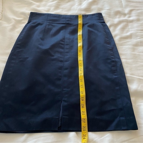 WOMEN’S ESCADA dark navy blue/black pencil skirt w/ slit at front size 10 - Picture 5 of 7